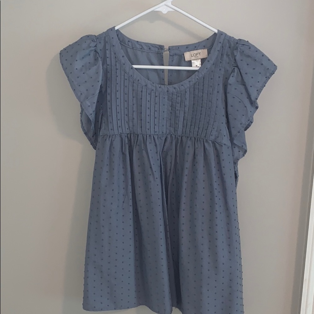 Blue dotted blouse